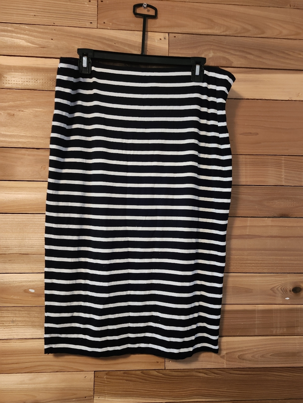 Vince Camuto Black and White Horizontal Stripe Pencil Skirt Size Large